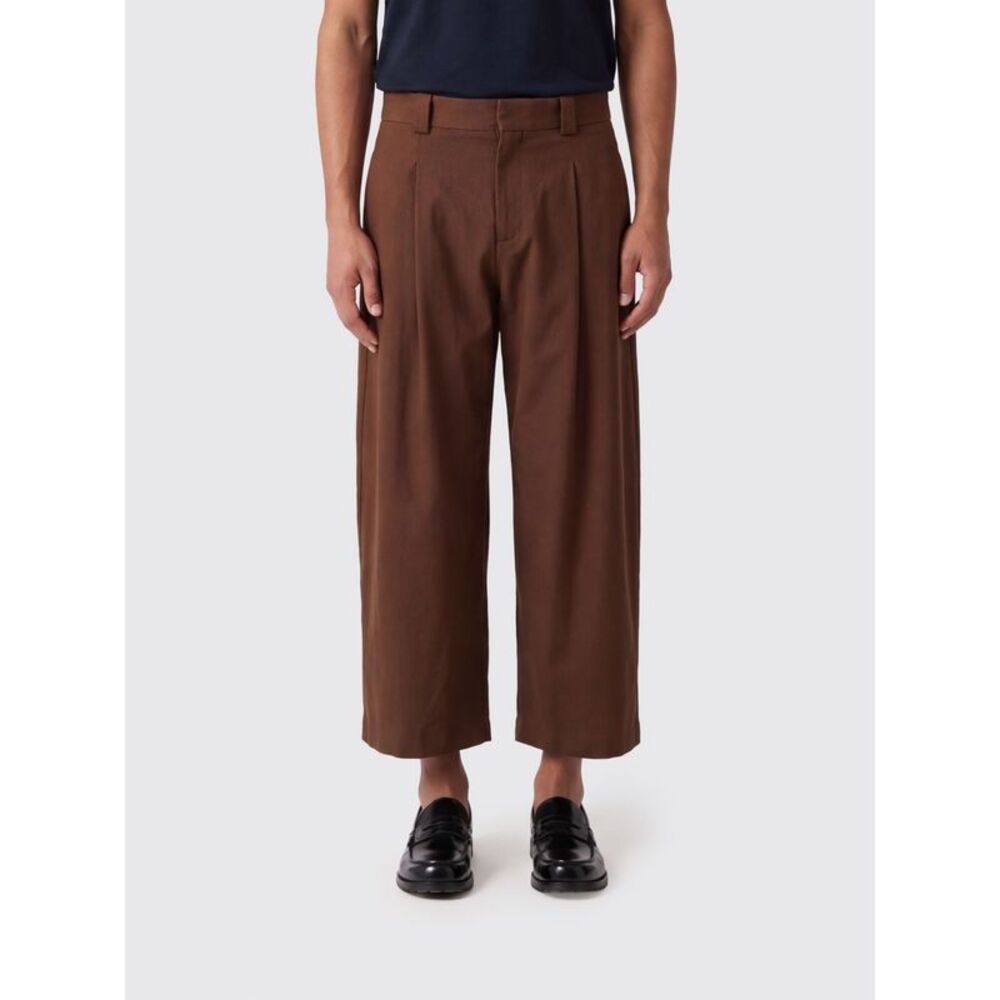 Balenciaga Men Balenciaga Wide-Leg Cropped Cotton Trousers With Belt Loops